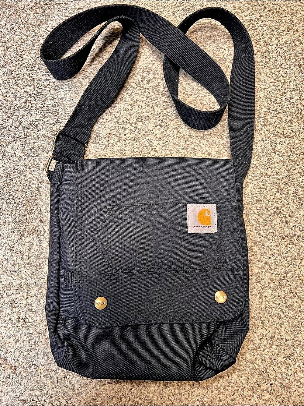 Carhartt Crossbody Snap Bag Black Messenger Bag